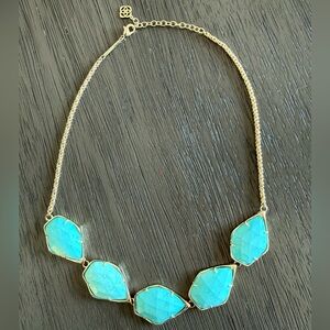 Kendra Scott Gold and Turquoise Necklace